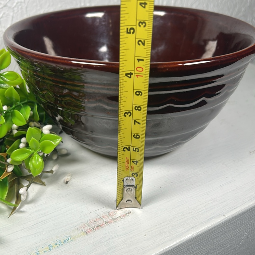 Marcrest Daisy Dot VTG Brown Bowl Serving Mixing Farmhouse Kitchen Decor - Picture 10 of 10